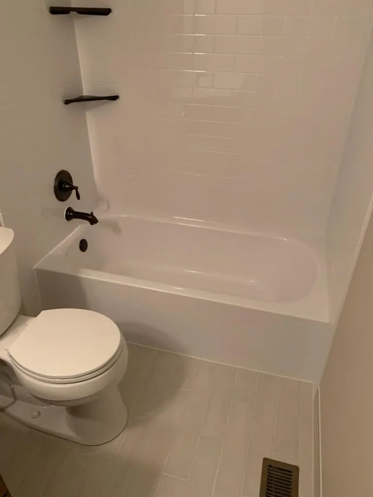 Finished full bathroom remodel, an Excel install in Chicagoland's south suburbs