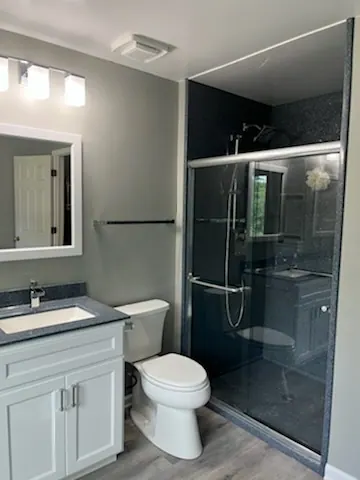 Finished full bathroom remodel, an Excel install in Chicagoland's south suburbs