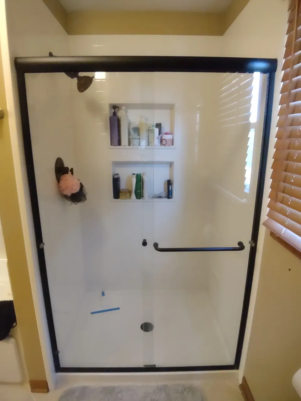 Finished walk-in shower, an Excel install in Chicagoland's south suburbs