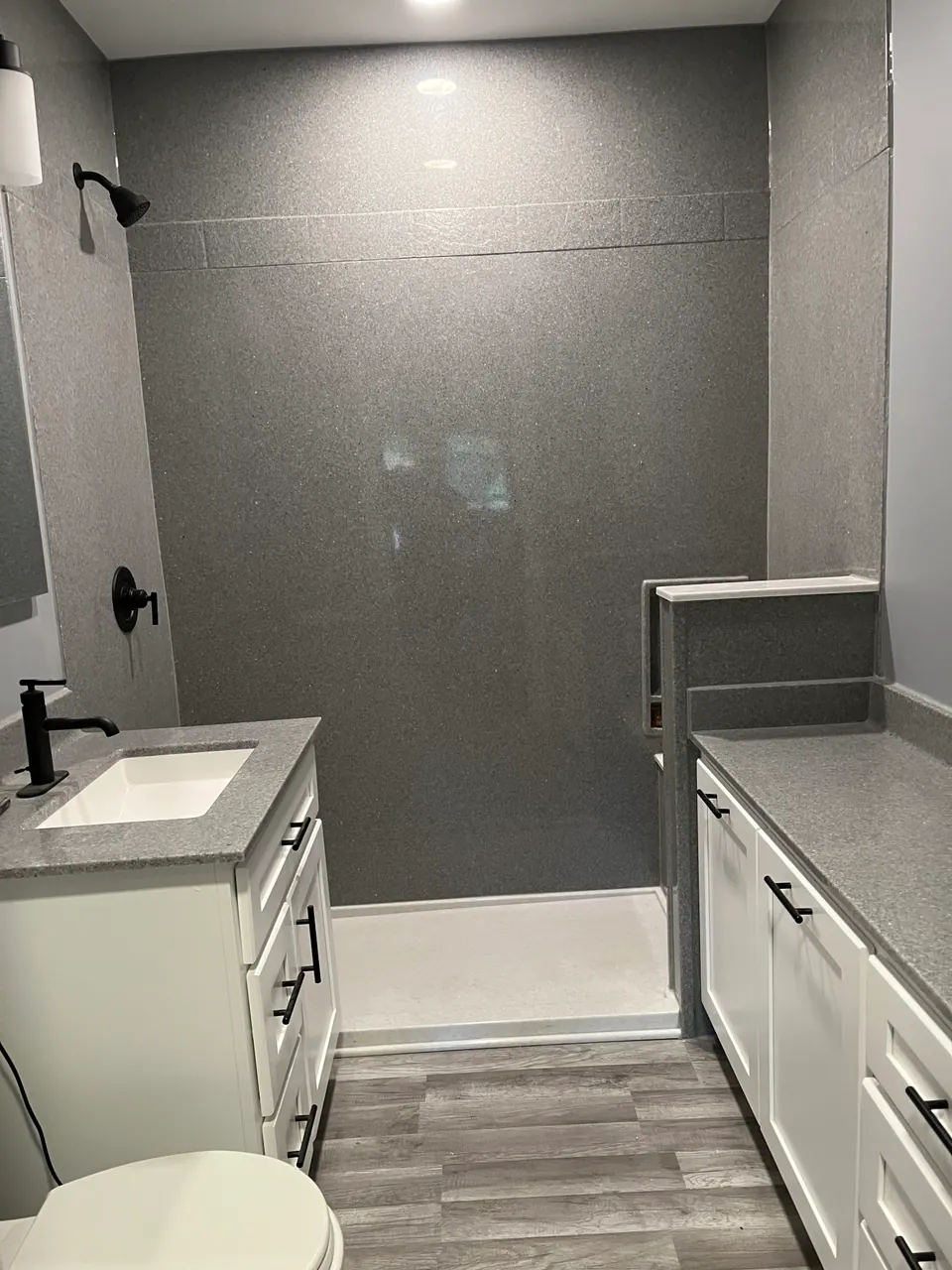Finished walk-in shower, an Excel install in Chicagoland's south suburbs