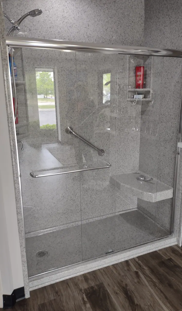 Finished walk-in shower, an Excel install in Chicagoland's south suburbs
