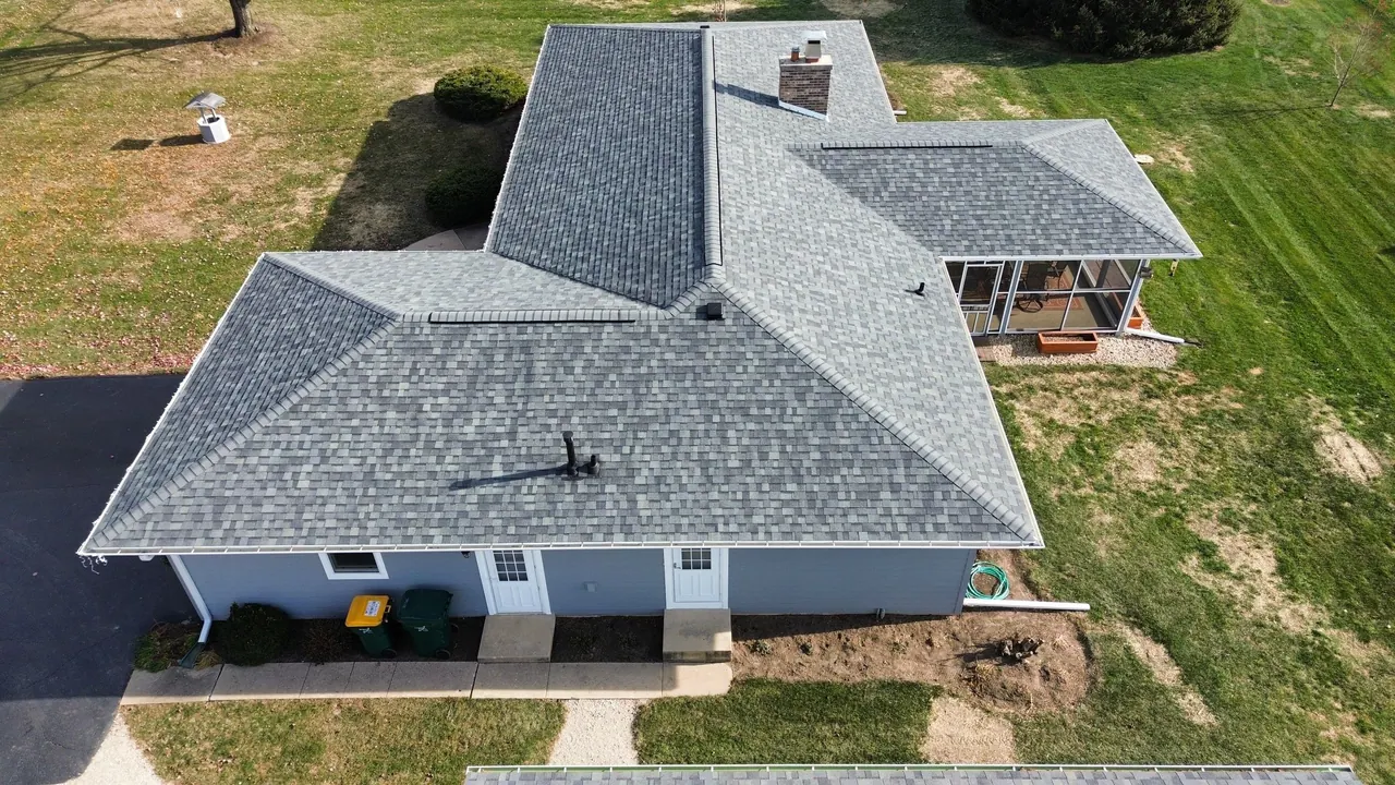Complete asphalt-shingle reroof on a single-story home, Chicagoland south suburbs